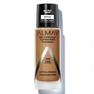 Almay Skin Perfecting Comfort Matte Foundation, 240 Warm Almond NWT